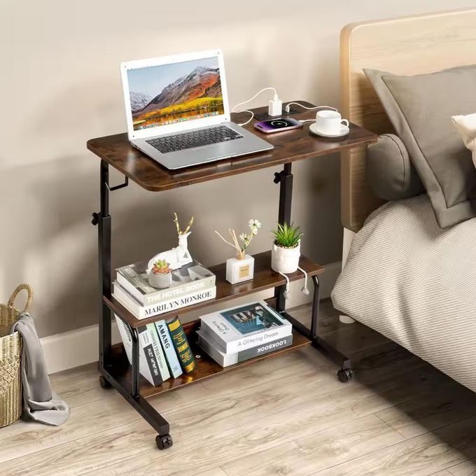 Black/Wood Adjustable Laptop Table