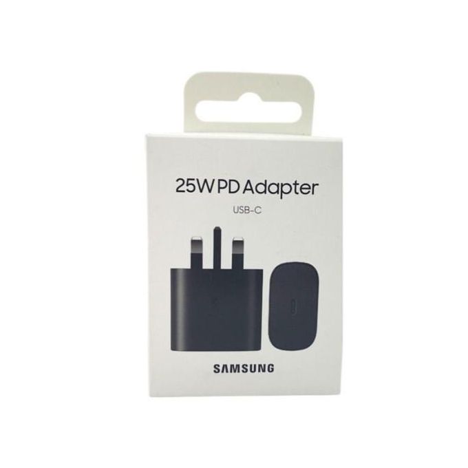 Samsung 25W Super Fast Charger (3 Pins) with Type-C to Type-C Cable – Black
