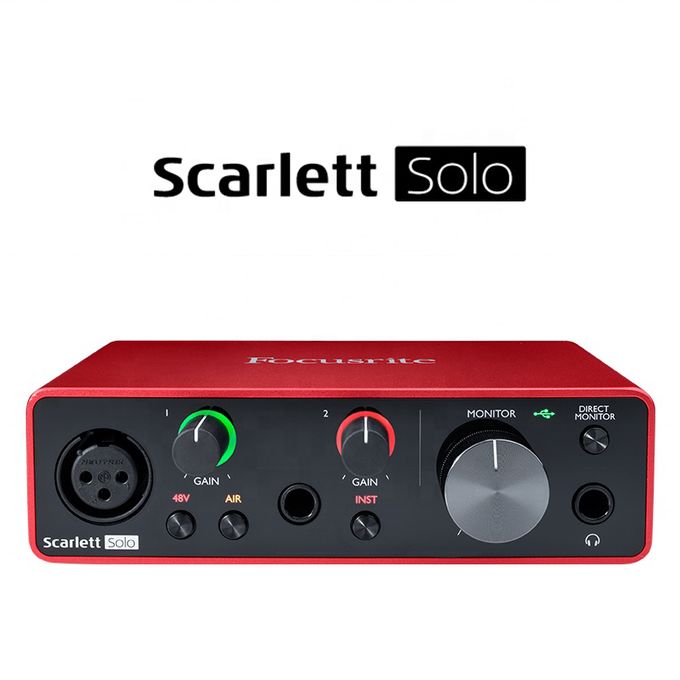 Focusrite Scarlett Solo Audio Interface – Red/Black