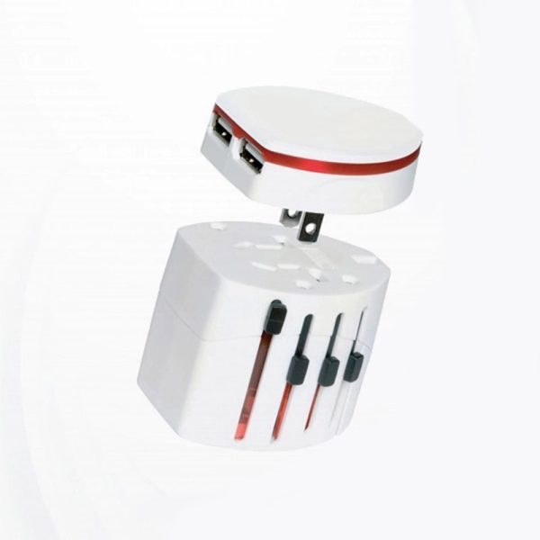 Universal Travel Adapter with Dual USB Ports