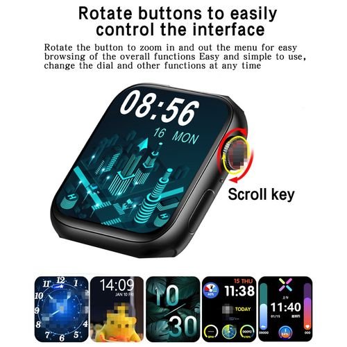 Buy HW22 PRO Smart Watch Men Women 1.75”Bluetooth Call Heart Rate Monitor Wireless Charger-Blue in Kumasi