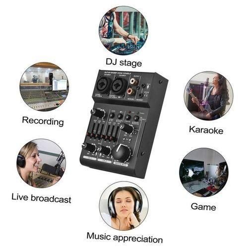 Buy Mini 3-Channel Sound Card Mixing Console Digital Audio Mixer Built-in 48V Phantom Power 5V USB Power in Kumasi