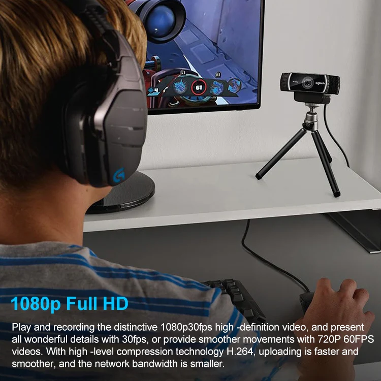 Buy Logitech C922 Pro HD Pro Autofocus Built-in Stream Webcam 1080P Web Camera in Kumasi