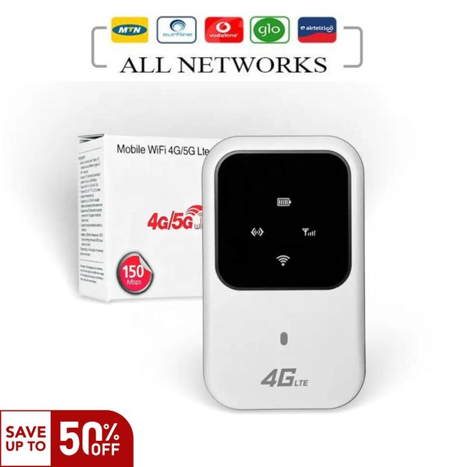 Portable 5G/4G Mobile WiFi Hotspot MiFi with 150Mbps Speed and SIM Card Slot