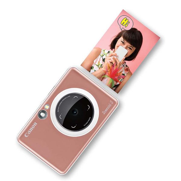 Rose Gold Canon Zoemini S Instant Camera and Printer