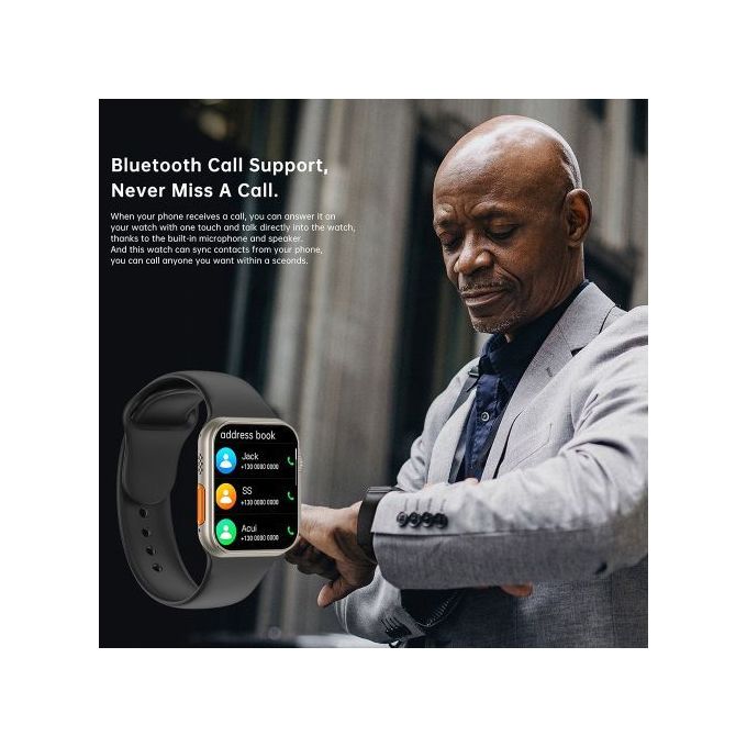 TiLECC T800 Ultra Smartwatch Series 8 with 8-Door Access – Orange