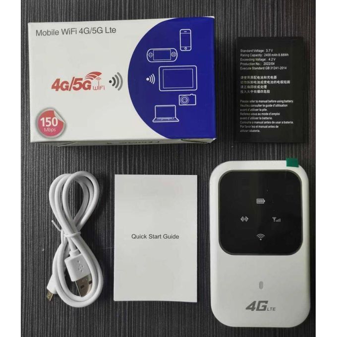 Portable All-Network WiFi Router with SIM Card Slot for Travel – White — product view 4
