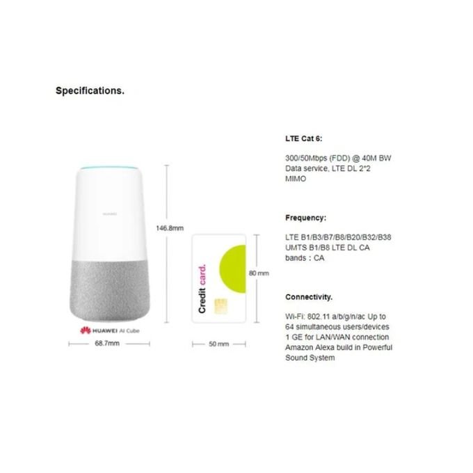 Buy Huawei B900-230 3-in-1 Smart AI Cube Router – 4G LTE Cat 6 – Up To 300 Mbps in Kumasi