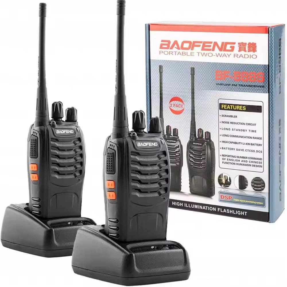 Buy Walkie Talkie 1/2 PCS Baofeng BF-888S Walkie Talkie 5W Two-way Radio Portable Radio Wireless Copy Frequency16CH Comunicador Transceiver J241116 in Kumasi