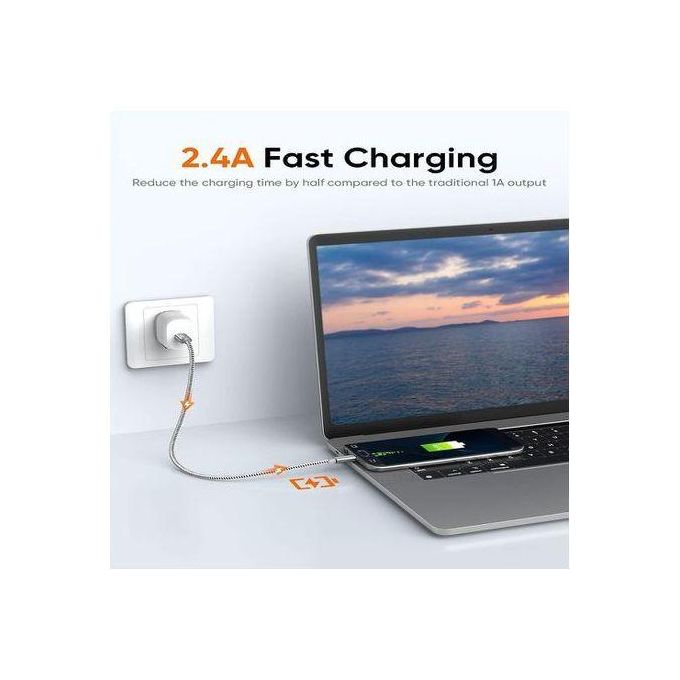 LASA 20cm OTG Converter Cable – Micro USB to USB-C Adapter