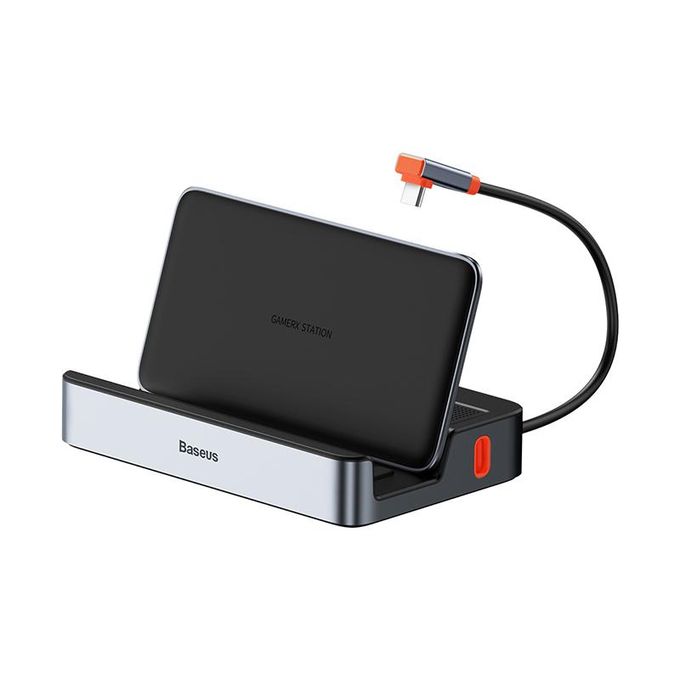 Baseus GamerX Series 6-Port Type-C Hub in Space Grey – Type-C to HDMI 4K 60Hz (1), USB 3.0 (3), PD (1), RJ45 (1)