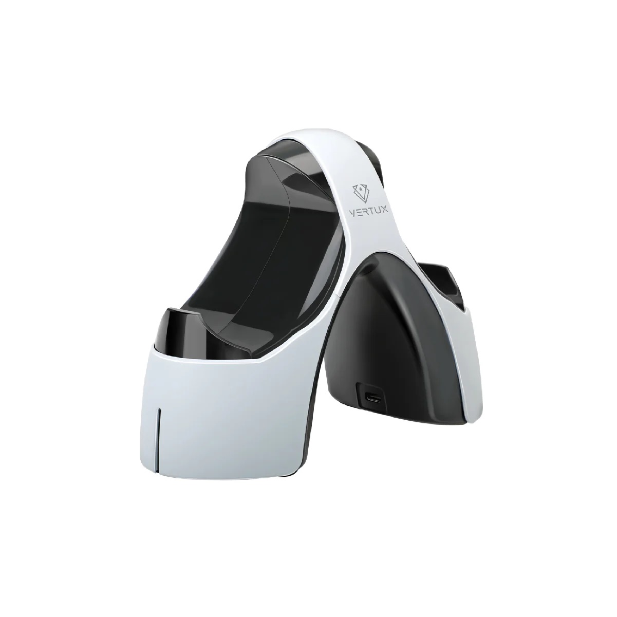 Vertux DualSense Controller Charging Dock for PS5 – 2-in-1, White