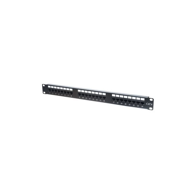 19'' 1U Rack Mount 24-Port Cat6 Patch Panel