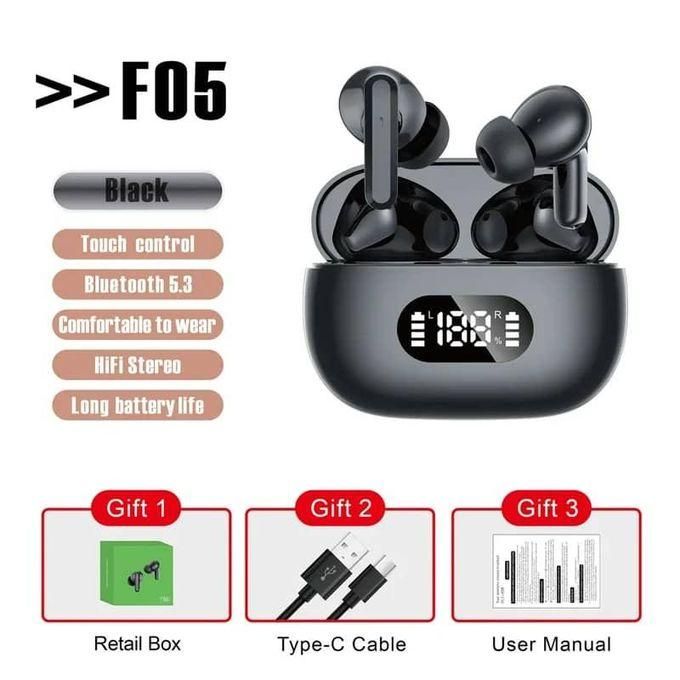 Black True Wireless Stereo Bluetooth Earbuds