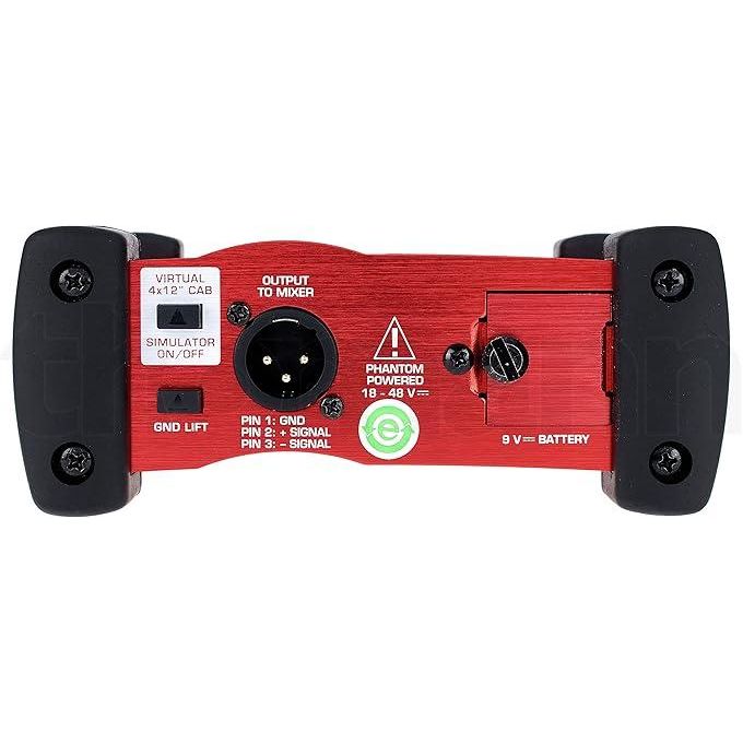 Behringer Ultra-Gi-100 Professional Active DI Box – Battery/Phantom Powered – Red