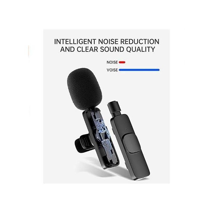 Compact Wireless Lavalier Microphone for iPhone and Android Smartphones