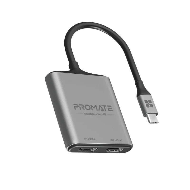 Buy Promate 4K High Definition USB-C to Dual HDMI Adapter in Kumasi
