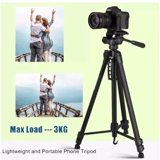 6ft Black Camera and Camcorder Tripod