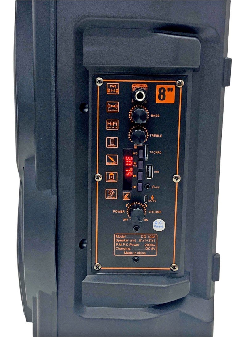 Buy 12 WIRELESS RGB LIGHT PROFESSIONAL RECHARGEABLE SPEAKER WITH WIRELESS MICROPHONE in kumasi