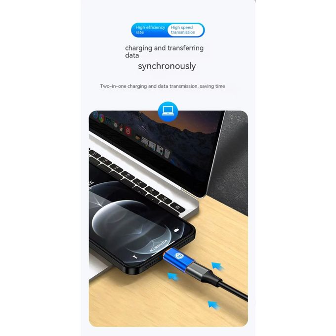 27W PD Fast Charging Adapter with Type-C and Apple Lightning Cable