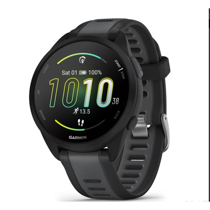 Garmin Forerunner 165 GPS Watch in Black and Slate Grey