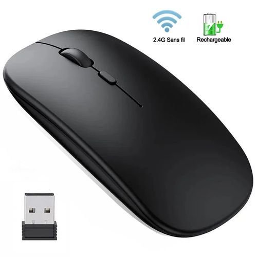 Buy 2.4G Optical Wireless Rechargeable Slim Mouse – Black in Kumasi