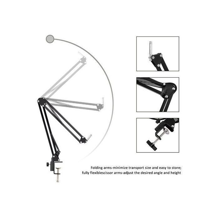 BM800 Professional Studio Condenser Microphone – 3.5mm Wired Microphone for Radio Broadcasting and Vocals with Mic Stand in kumasi — product view 3