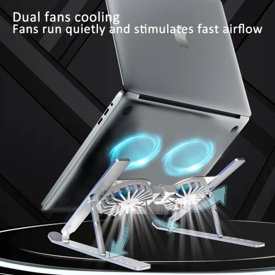 Aluminium Foldable Adjustable Laptop Stand and Cooling Pad – C9