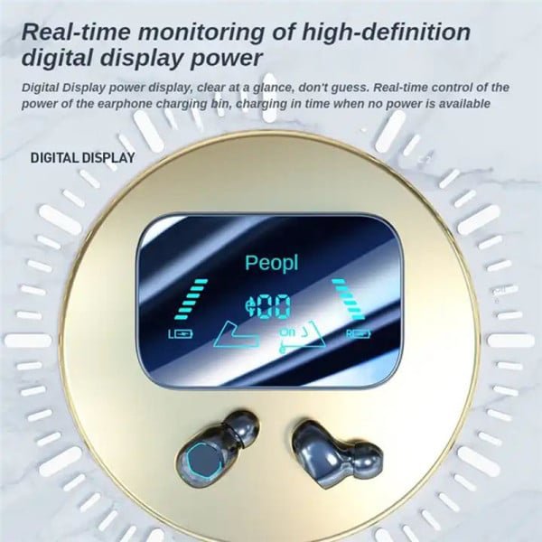Buy Wireless Bluetooth Earphones Transparent Touch Intelligent Digital Display Headset HiFi Headphone Noise Reduction Gaming Earbuds In Kumasi B