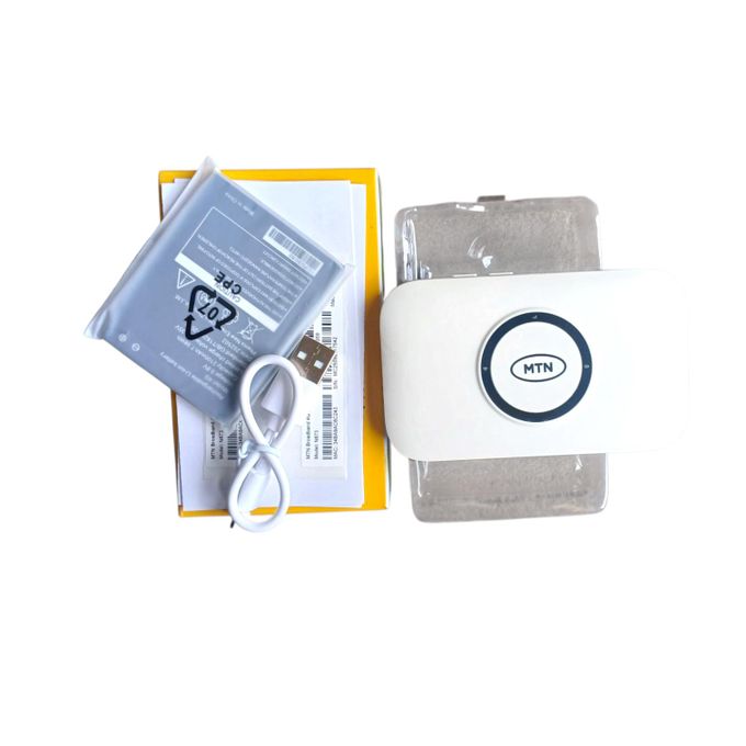 MTN Superfast 4G LTE Universal Mifi N873 White WiFi Cart – High-Speed Connectivity