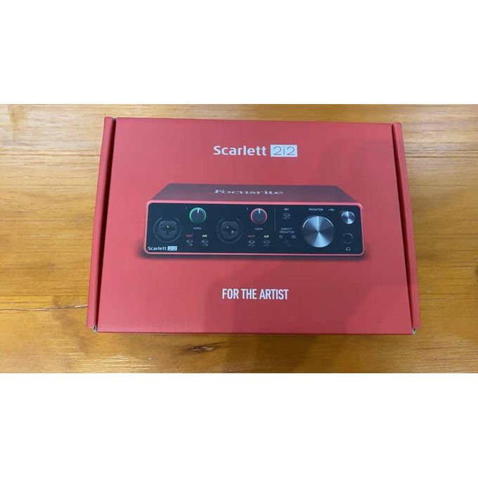 Focusrite Scarlett 2i2 4th Generation USB Audio Interface Sound Card – Red and Black