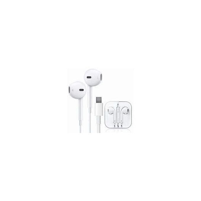 White Type-C Earbuds for iPhones