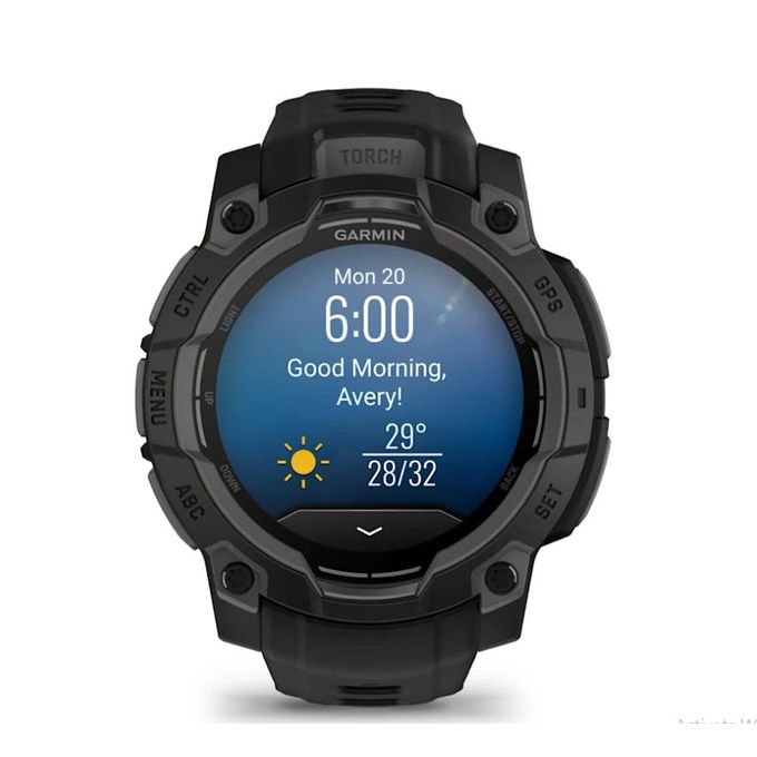 Garmin Instinct 3 AMOLED Black 45mm Watch with Black Band