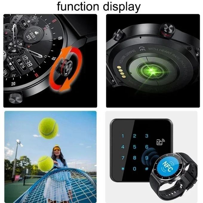 Bluetooth NFC Smart Watch for Men with ECG Health Monitoring