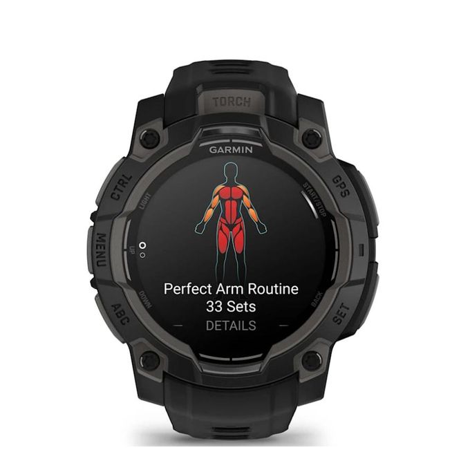 Garmin Instinct 3 AMOLED Black 45mm Watch with Black Band