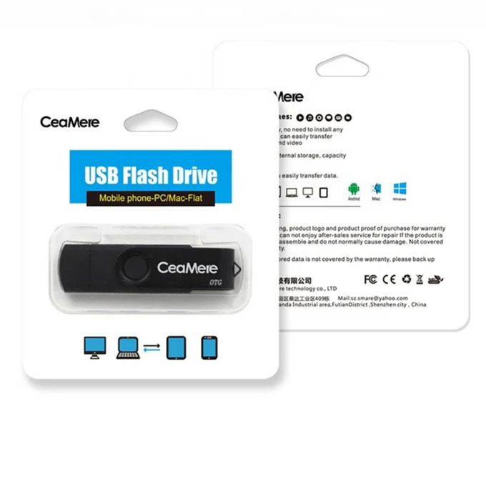 CeaMere 128GB OTG Micro USB Flash Drive for Smartphones, Laptops, and Tablets