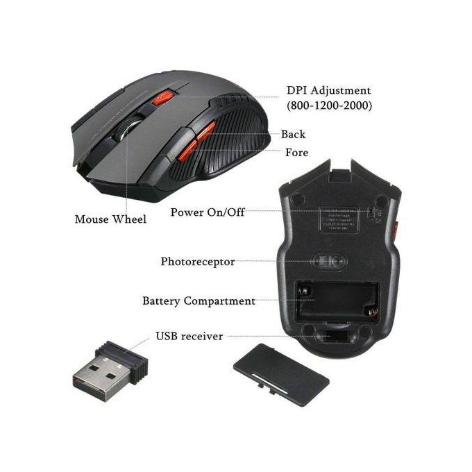 2.4GHz Wireless USB Optical Mechanical Mouse