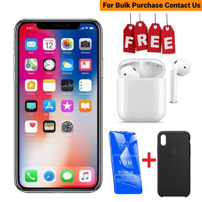 Apple iPhone X – 256GB Storage – 3GB RAM – Space Gray + Complimentary Earphones + Case + Screen Protector