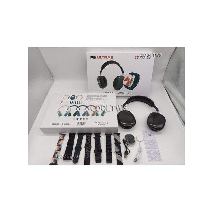 P9 Ultra 2 Newest Model Smart Watch Bundle with P9 Headphones