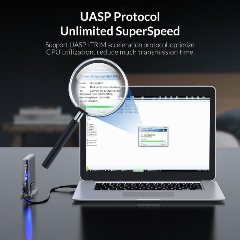 Buy ORICO 2.5 “HDD SATA Case for USB 3.1 C Hard Drive Enclosure with Hard Disk Drive Support HDD SSD Transparent External Case Case in Kumasi AA — product view 2