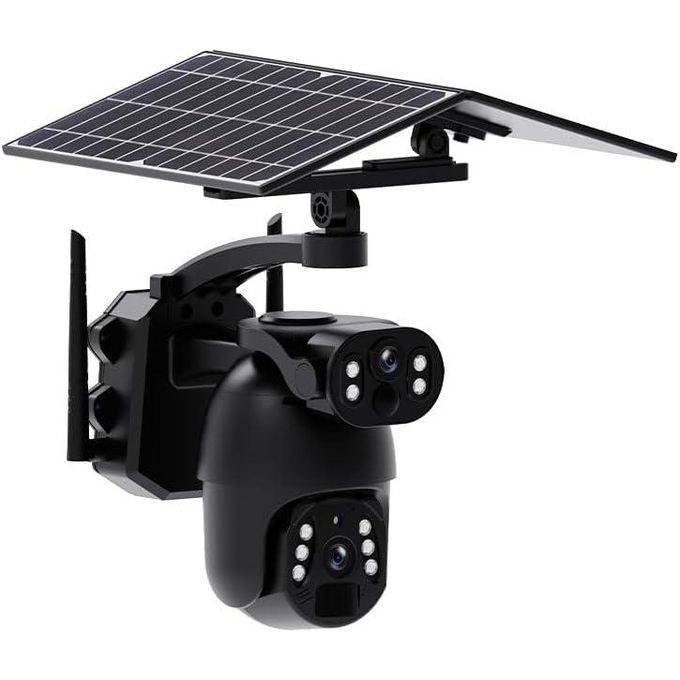 4K Dual Lens 4G Solar-Powered CCTV Camera with 128GB SD Card