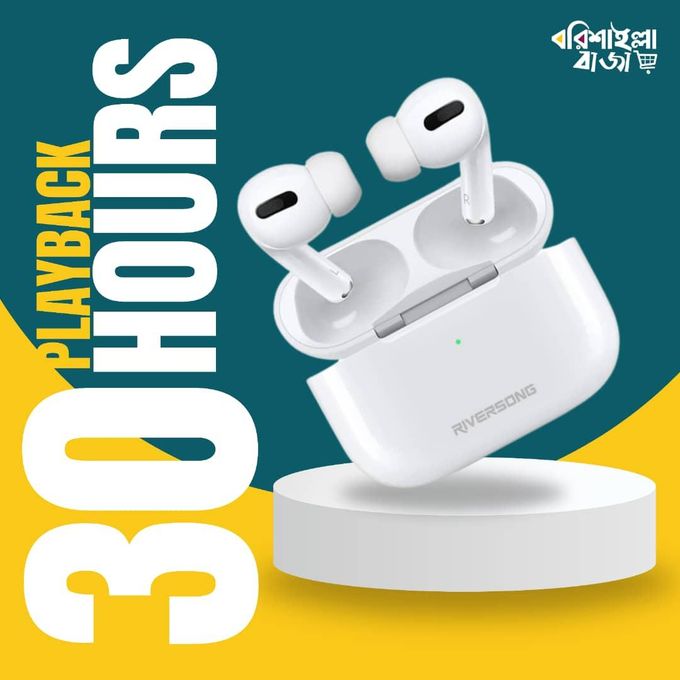 White AirFly L5 Bluetooth Earbuds
