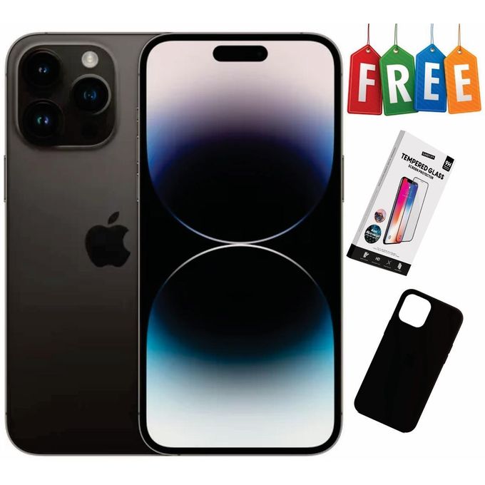 Apple iPhone 14 Pro – 6.7" Super Retina XDR Display – 256GB Storage – 6GB RAM – Triple 48MP Cameras – Space Black with Complimentary Accessories