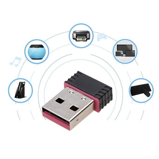 Wireless USB WiFi Adapter 802.11n Network Card - Black/Red