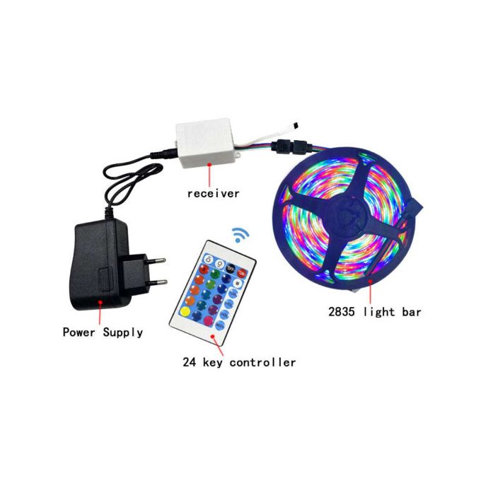 5 m RGB LED Strip Light with Remote Control — product view 2