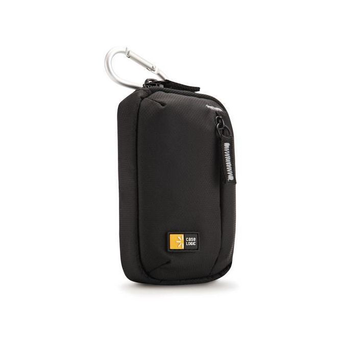 Case Logic TBC402 Core Nylon Camera Bag – Compact Design with Front Pocket and Carabiner, Black — product view 3