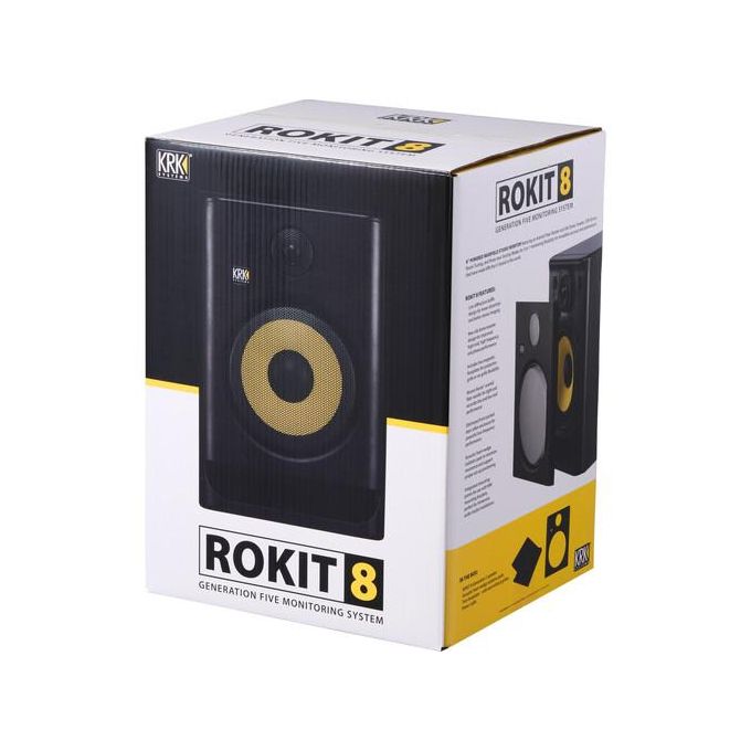 Krk KRK-ROKIT 8 G5 8-Inch Dual-Channel Active Studio Monitors (Black, Set of Two)