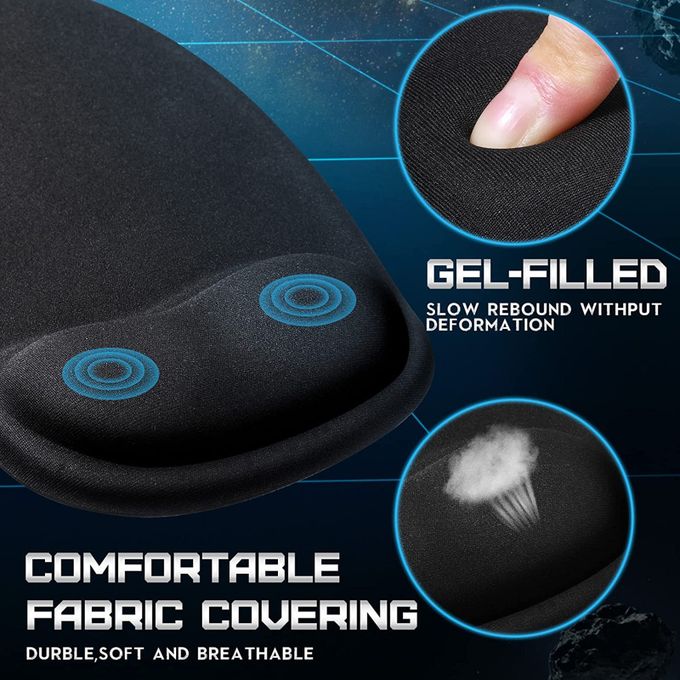 Ergonomic Mouse Pads Featuring Comfortable Cooling Gel Wrist Support