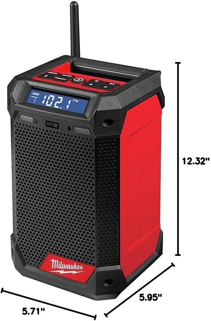 Buy Milwaukee 2951-20 M12 Lithium-Ion Cordless Radio Charger Tool with Bluetooth Speaker and AM/FM Radio in Kumasi