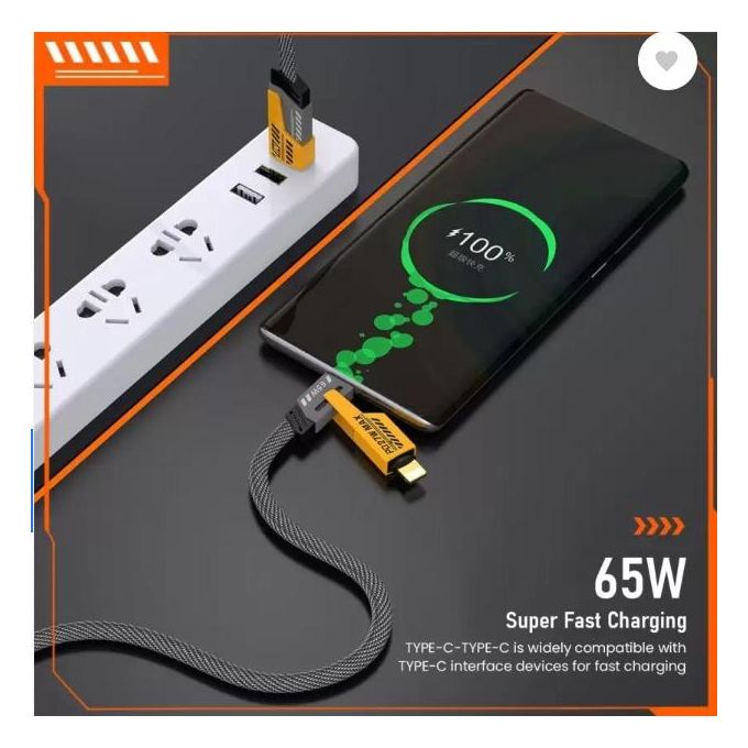 Black 4-in-1 Multi-Charging Cable